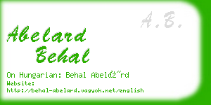 abelard behal business card